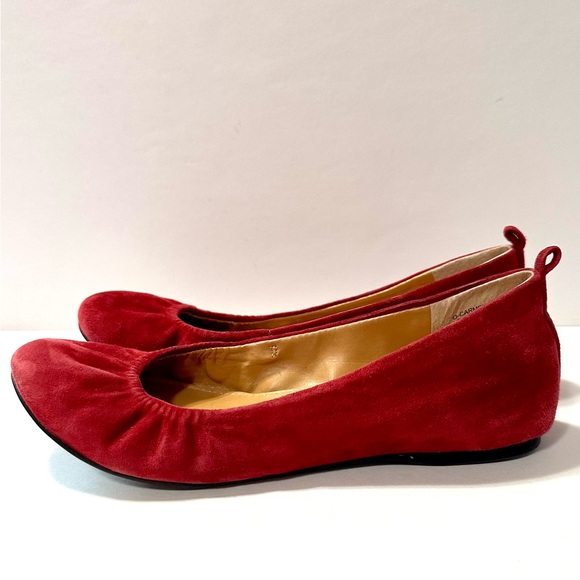 Nine West Shoes - Nine West Suede Burgundy/Maroon Flats Shoes Size 5.5